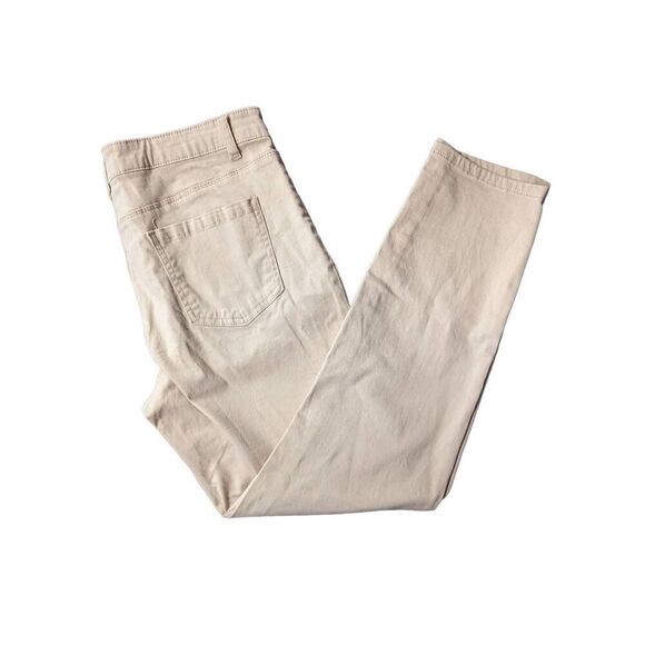 Buffalo David Bitton Jeans Daily Mid Rise Stretch Skinny Ankle Grazer Cream Wome - Picture 1 of 8